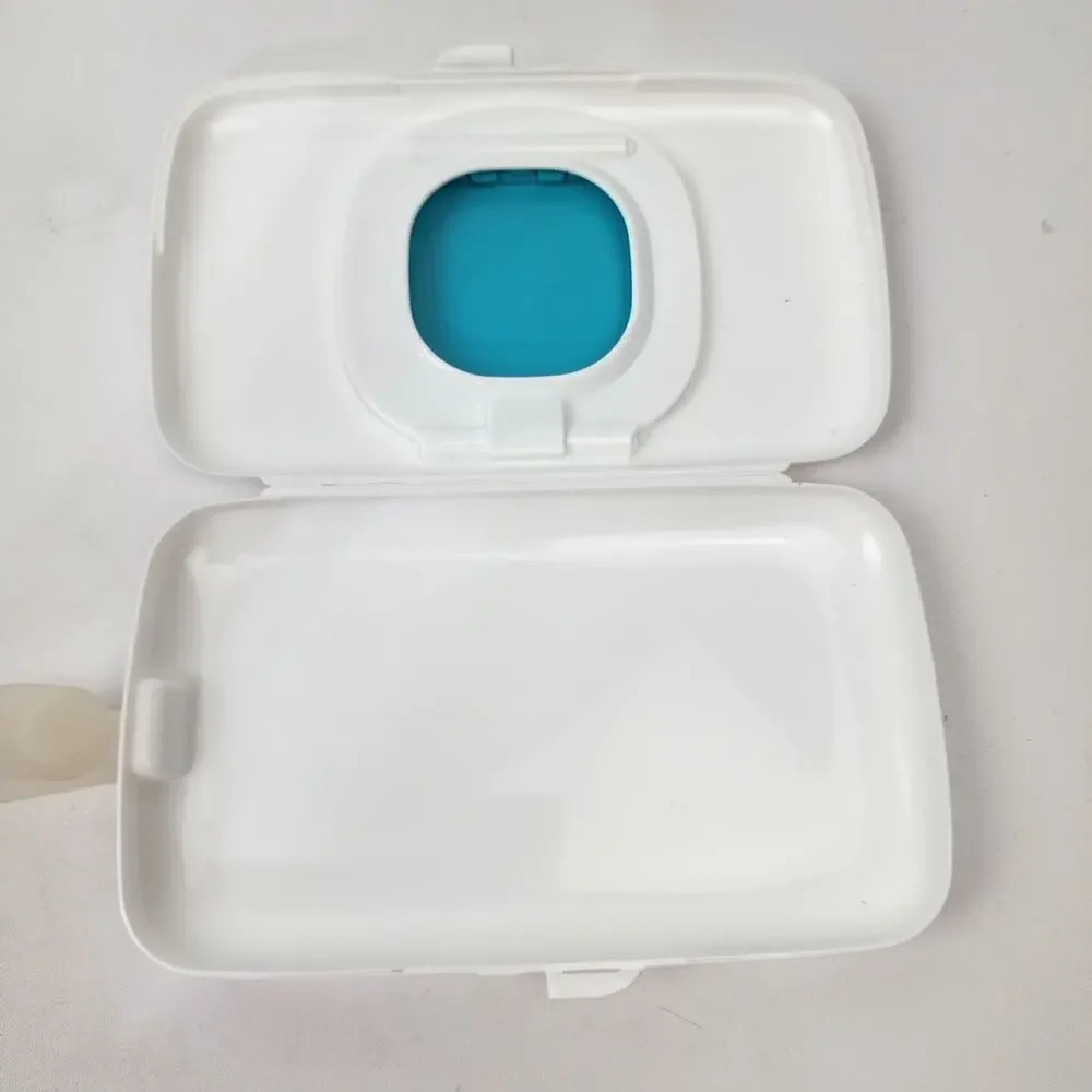 Playtex Baby Empty Baby Wipes Travel Size Dispenser Refillable Case Teal White
